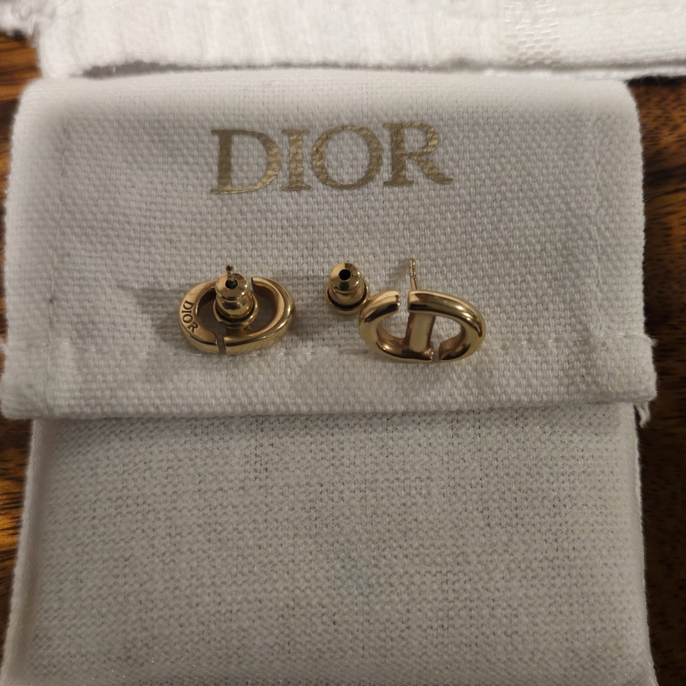 Dior Gold-Tone Hoop Earrings